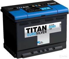 Аккумуляторная батарея Титан Euro Silver 61 А/ч п.п. 600 A/EN (242х175х190)
