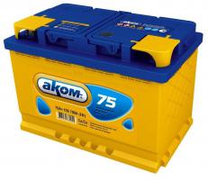 Аккумуляторная батарея  АКОМ 75А.ч п.п. 750A/EN (278*175*190)