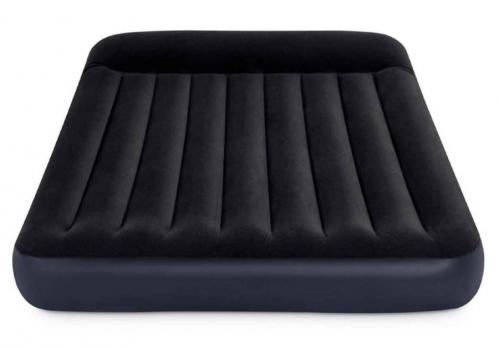 64150 Надувной матрас Pillow Rest Classic 152х203х25см с подголовником и встроенным насосом 220В, уп