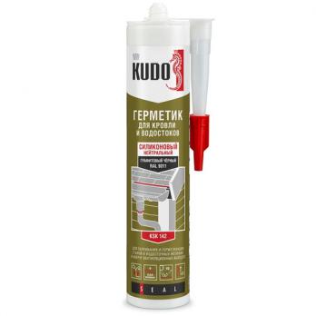 KUDO Герметик силиконовый санитарный графитовый черный 280мл