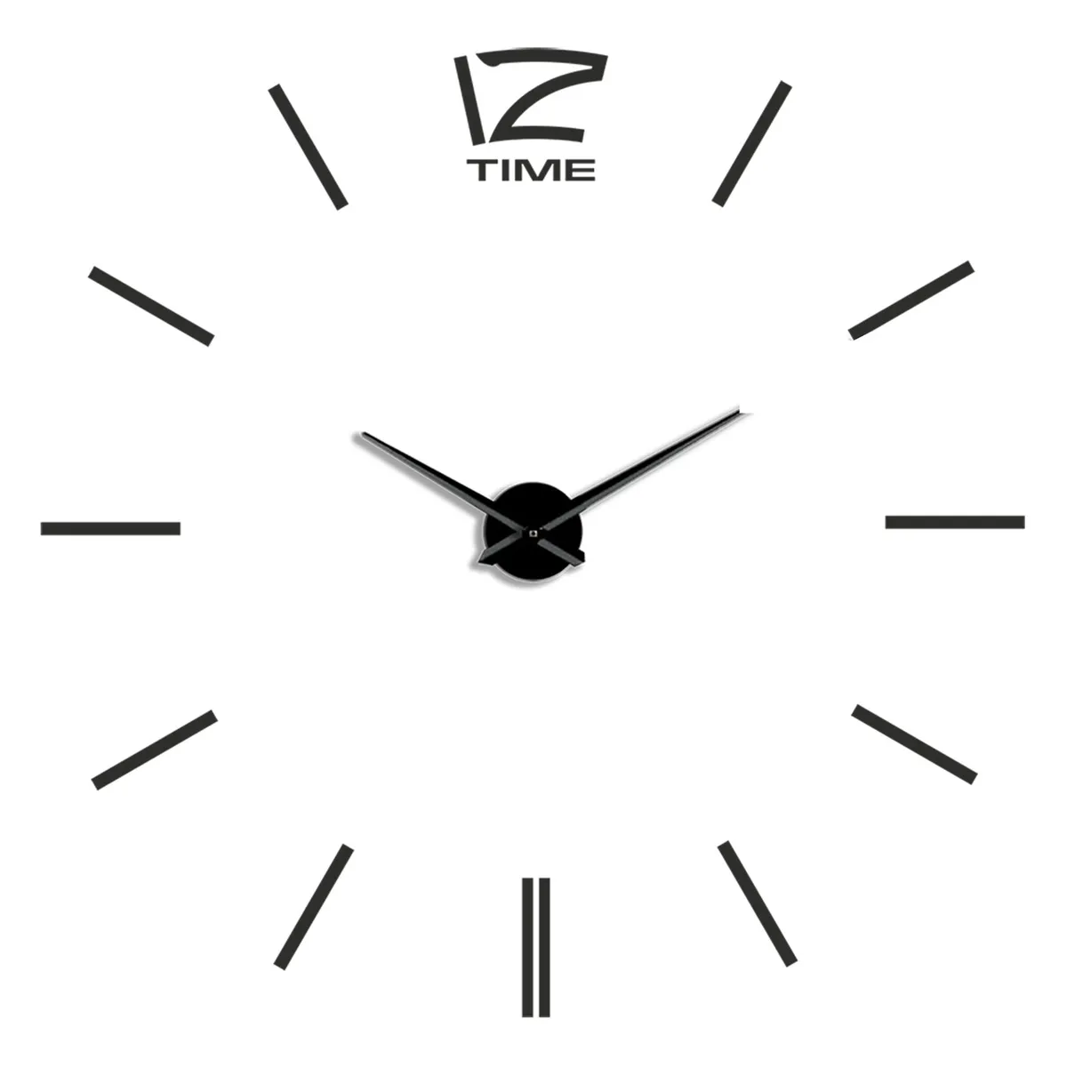 Настенные 3d-часы черные, арт. Diy-3d-clock-4m