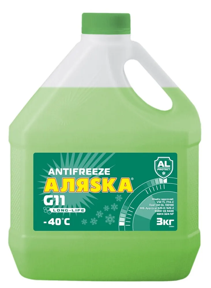 Антифриз Аляска -40 green G11 3 кг