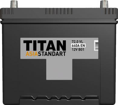 Аккумуляторная батарея  Titan Asia Standart (80D26L) 72 А,ч об.п АЗИЯ,нижн,крепл,620 A/EN (261х175х2