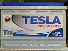 Аккумуляторная батарея  Tesla Premium 75 Ач 730А (пр.пол) (242х175х190) зал,