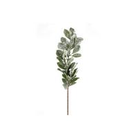 Ветка с листьями заснеженная, 70см, зеленый