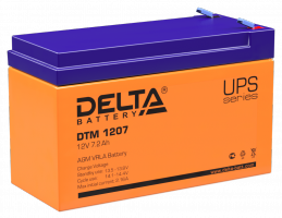 Аккумулятор ИБП 12В 7 А.ч. DELTA (DTM 1207) (151х65х100) AGM