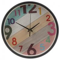 Часы настенные, кварцевые, 30 см, круглые, пластик, стекло, Y6-6081