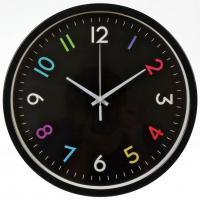 Часы настенные, 30 см, круглые, пластик, стекло, в ассортименте, Y6-6082